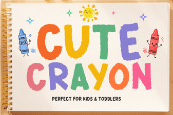 Adorable Crayon Fonts for Creative Diy Projects and Crafts