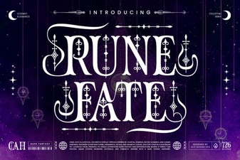 Rune Fate Font – Mystical Display Typeface for Fantasy and Ancient Designs
