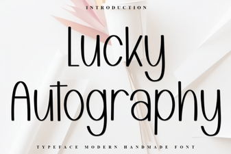 Lucky Autography Font: Creative Handwritten Typography Style
