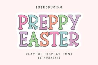 Preppy Easter Sans Serif Font for Spring and Holiday Designs