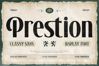 Prestion Font: a Stylish Typeface for Modern Design Projects