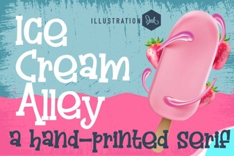 Ice Cream Alley: a Whimsical Family Font