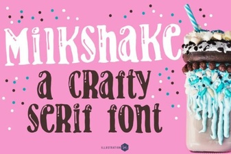 Milkshake Family Font: Elegant Serif Typeface for Design Projects